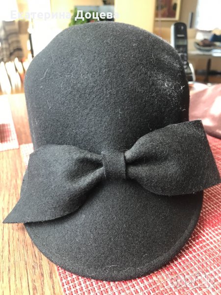 Черна филцова шапка Axel, снимка 1