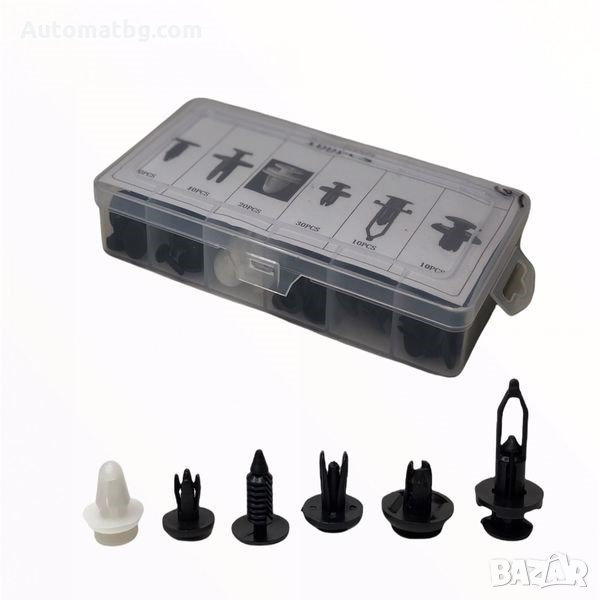 Комплект щипки за интериор Automat, Щипки за кори, Тапицерия, Кутия, 6 модела, снимка 1