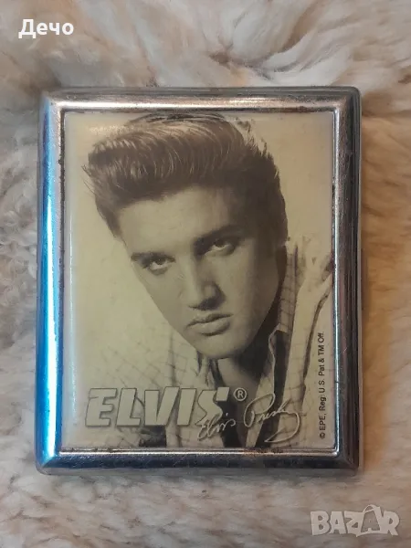 Стара табакера с лика на Елвис Пресли в добро запазено състояние , снимка 1