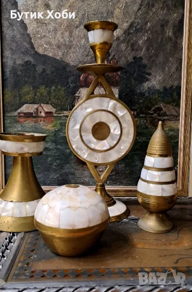 Ретро предмети с естествен седеф , снимка 1
