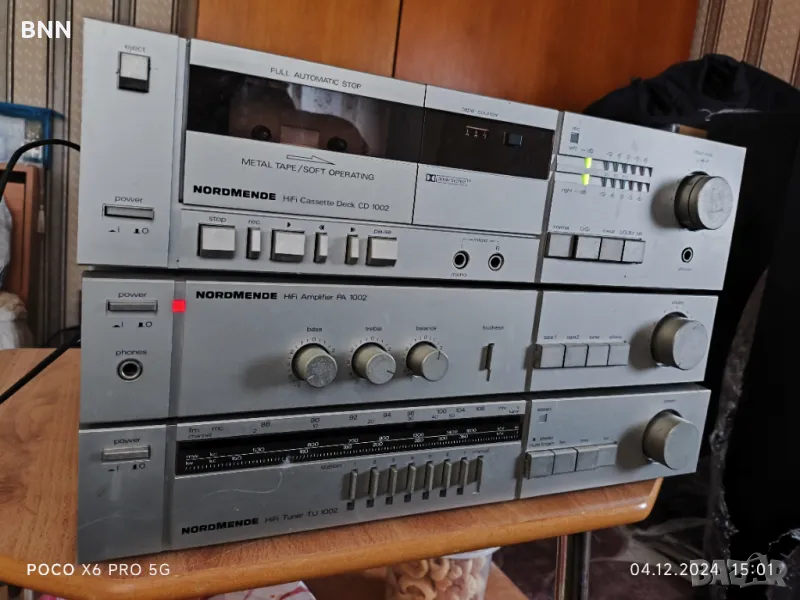 Стерео усилвател, тунер, дек, снимка 1