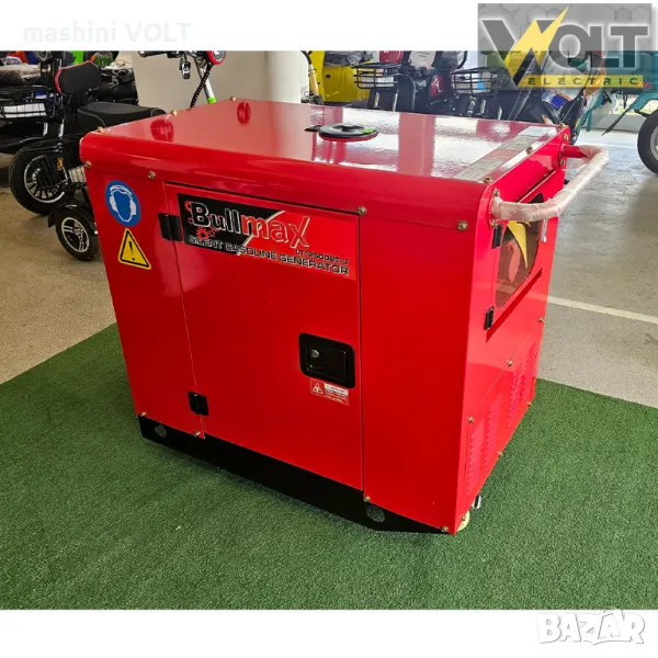 Генератор за ток 12.5kW, бензинов, обезшумен, комбиниран трифазен/монофазен, BULLMAX, връзка с ATS, снимка 1