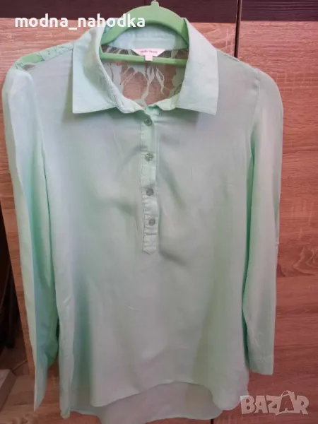 Зелена риза с дълъг ръкав, снимка 1