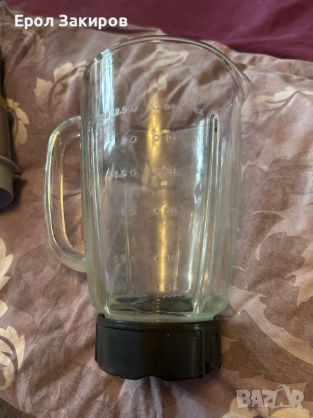 Стъклена кана с цедка за блендер Philips, снимка 1