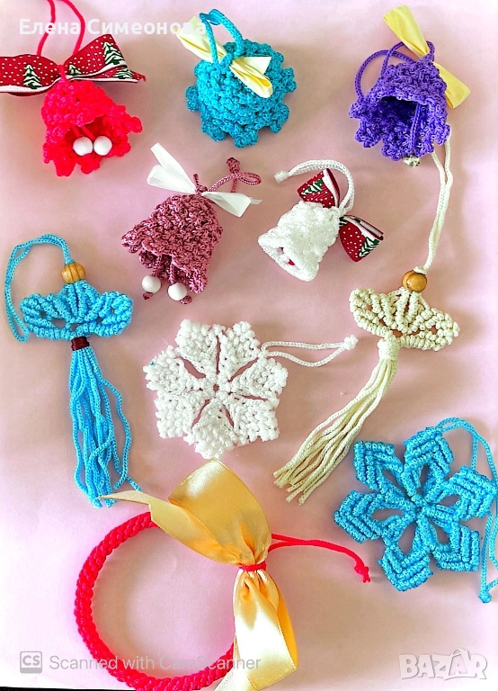 Коледна украса - макраме , снимка 1