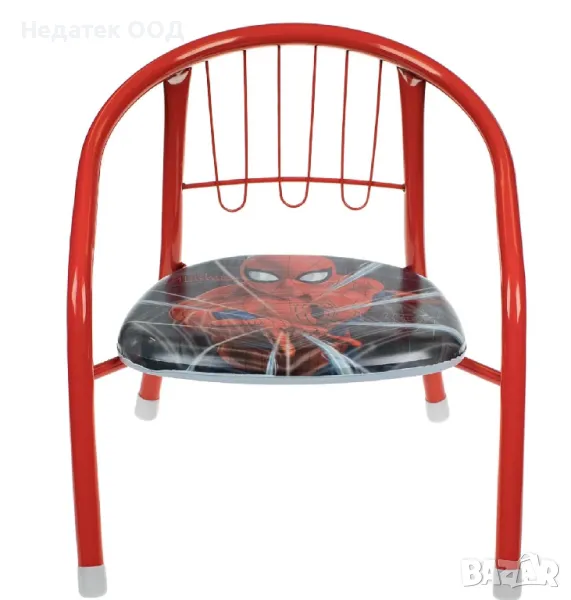 Детски метален стол Спайдърмен, Червен, 36х35х36см , снимка 1