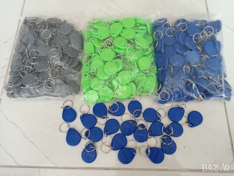 Чипове с код, Access control, за входна врата, асансьор, бариера, 125kHz пакет 100бр, снимка 1