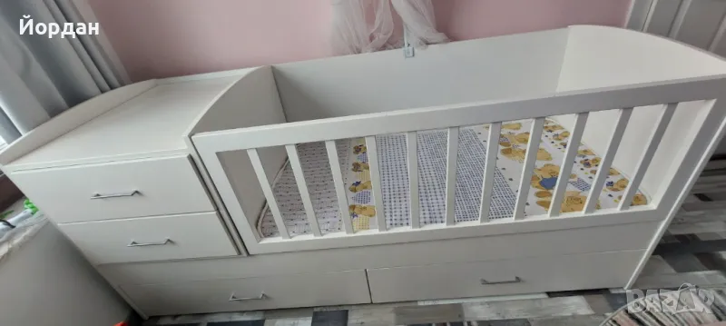 Поръчкова Дървена Кошара за бебе или за по-голямо дете с включен Детски матрак, снимка 1