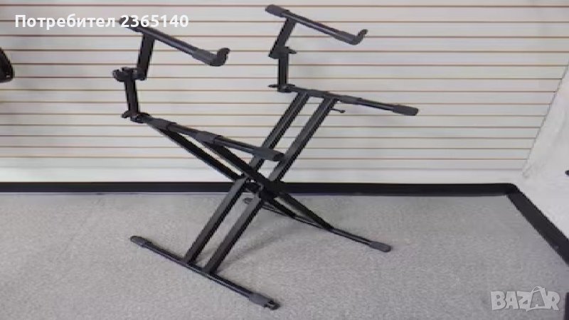 нова двойна Стойка за синтезатор дигитално пиано и клавир йоника, снимка 1