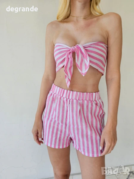 Дамски комплект от 2 части в Розово и Синьо, снимка 1