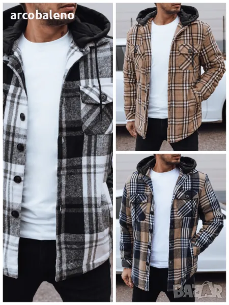 Мъжко изолирано яке с качулка, 3цвята , снимка 1