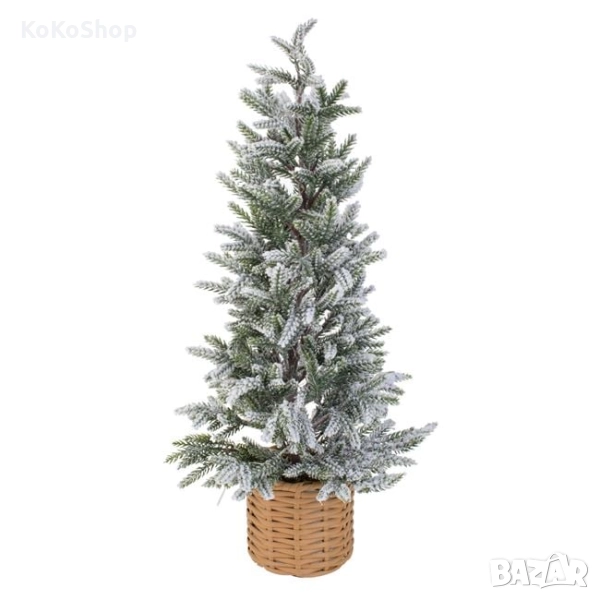 Заснежена коледна елха с LED светлини-60см./изкуствена коледна елха/елхичка, снимка 1