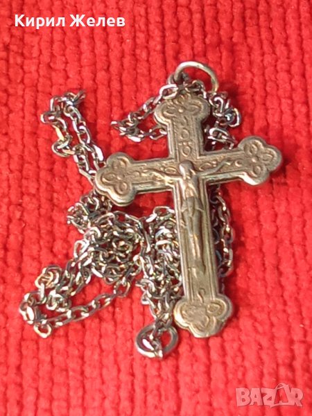 ФИНО СРЕБЪРНО РАЗПЯТИЕ КРЪСТ СРЕБРО 900 и СРЕБЪРНА СЪЩО ВИСОКА ПРОБА ВЕРИЖКА 6710, снимка 1