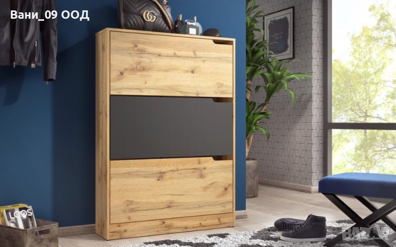 Стилен шкаф за обувки 120,5см, снимка 1