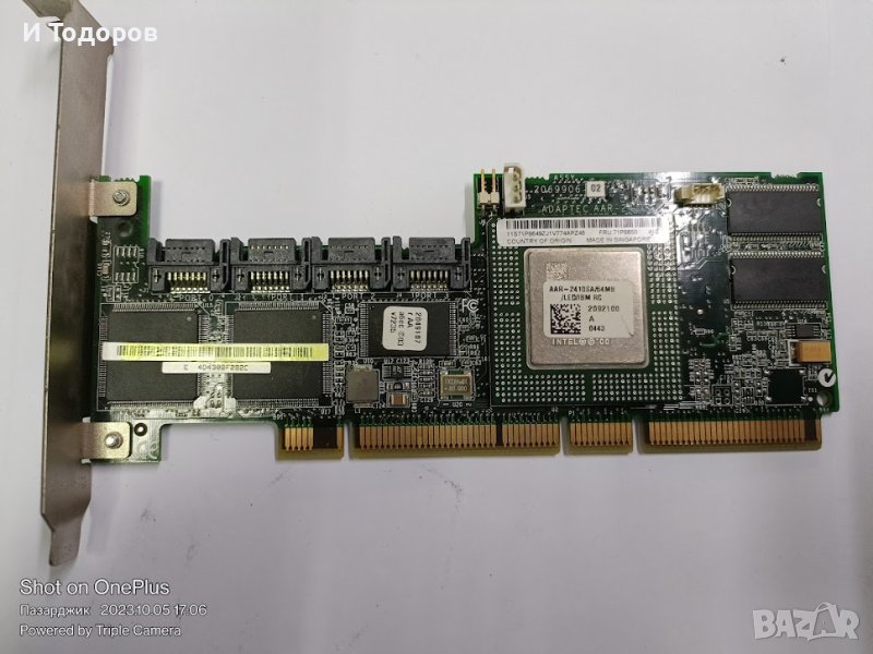 RAID Controller Adaptec AAR-2410SA/64M 4-портов SATA Raid, снимка 1