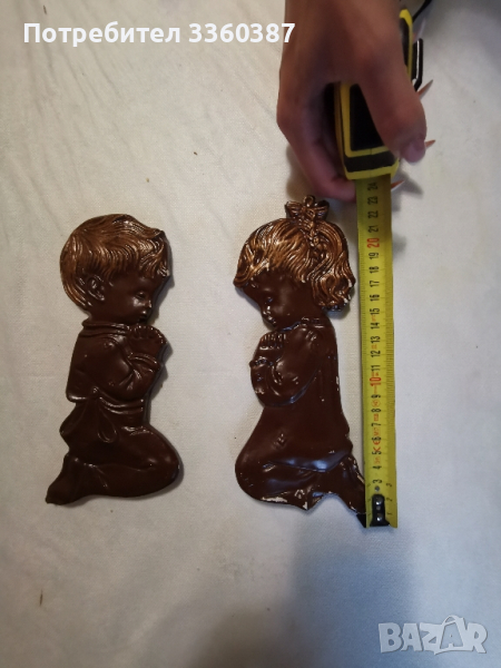 ретро керамични молещи дечица за стена, снимка 1