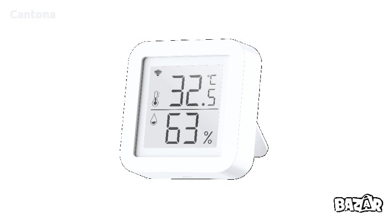 TH06 WiFi интелигентен термометър хигрометър, голям LCD дисплей, USB Захранване, 0℃~60℃ 0%~99% RH, снимка 1