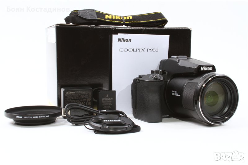 Фотоапарат Nikon CoolPix P950 + ND филтър K&F Concept с регулируема плътност ND8-400, 67 мм, снимка 1