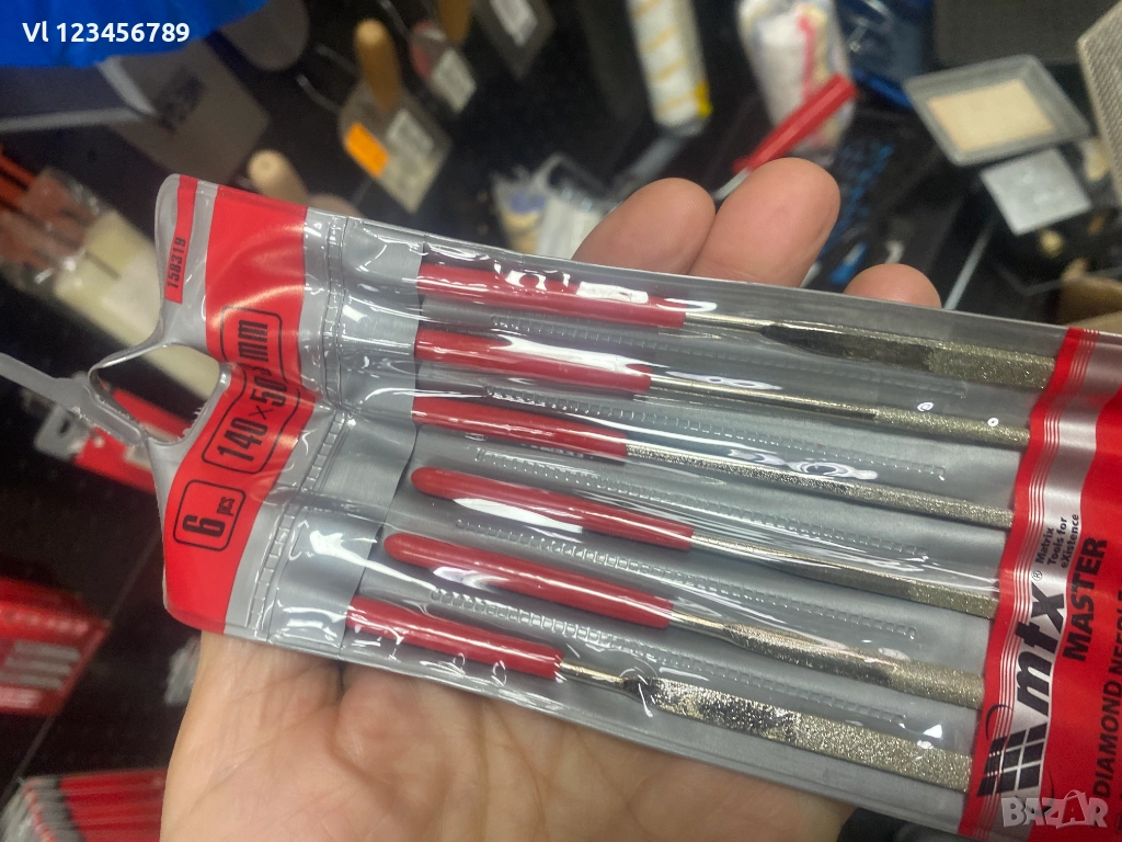 Комплект диамантени пилички MTX 6 бр, снимка 1