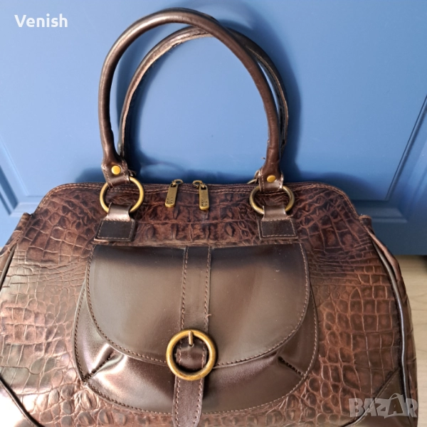 Дизайнерска кафява чанта, снимка 1