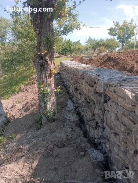 ИЗГРАЖДАНЕ НА ПОДПОРНИ СТЕНИ И ДРЕНАЖИ , ИЗКОПНИ УСЛУГИ С БАГЕРИ, снимка 1