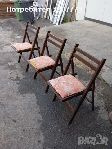Столове 3 бр сгъваеми