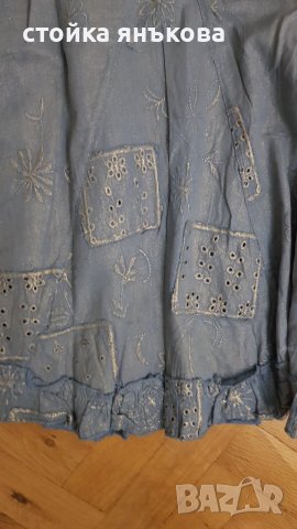 Продавам елегантна пола синьо и златисто, снимка 4 - Поли - 41103295