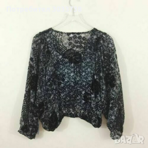 Нова ASTR the Label Блуза Топ Полупрозрачна Бохо Стил Размер М, снимка 3 - Корсети, бюстиета, топове - 36171701