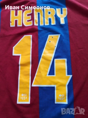 Тениска на Барселона (FC Barcelona) сезон 2007/08 Тиери Анри (Thierry Henry), снимка 2 - Футбол - 51922905