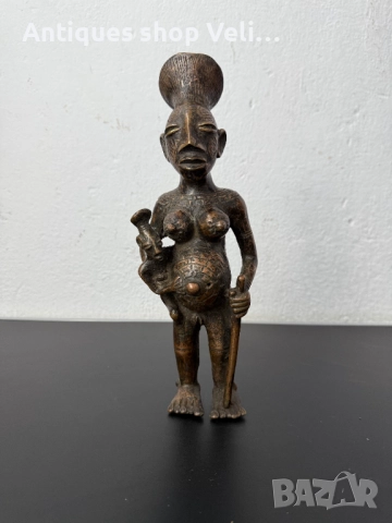 Африканско изкуство бронзува статуетка №7428