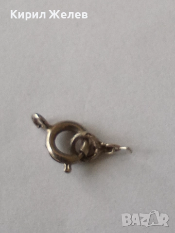 Сребърна карабинка закопчалка 43234, снимка 2 - Колиета, медальони, синджири - 52243252