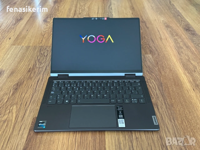 ЧИСТО НОВ 14' 2.2К Touch i5-1355u Lenovo Yoga 7 16GB LPDDR5/512GB NVMe/Подсветкa/Бат 12ч., снимка 2 - Лаптопи за работа - 53538193