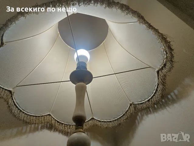 Голям и малък лампион с мраморни крака. Нощни лампи , снимка 2 - Настолни лампи - 49447305