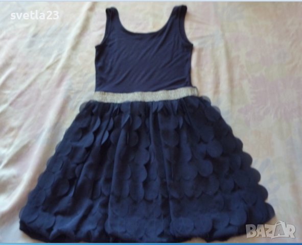 Синя рокличка с 3D eфект, снимка 1 - Детски рокли и поли - 42155441