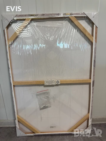 🎨 Абстрактна картина 60x90 см – нежни пастелни тонове, нова, снимка 3 - Картини - 50796761