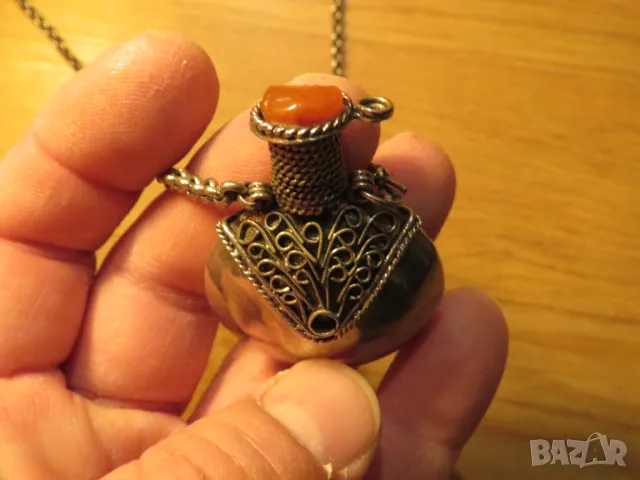 Старинна муска шише за парфюм църковни благовония църква параклис, снимка 3 - Антикварни и старинни предмети - 49702924