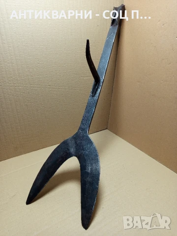 Стар Ръчно Кован Инструмент За Подрязване На Житни Класове Снопи Сено., снимка 12 - Антикварни и старинни предмети - 51032902