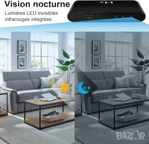 Скрита шпионска камера, 2 в 1 мини камера с 5000mAh Power Bank, снимка 5 - Камери - 48735126