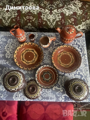 Керамични съдове - гърненца, захарнички, делвичка, съд за подправки, снимка 2 - Сервизи - 29674796