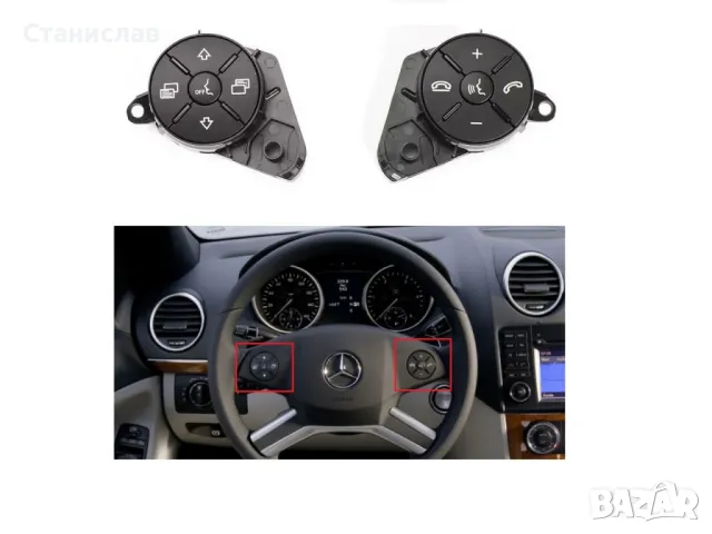 Mercedes SLK R171 Facelift Капачета за волан с основа , снимка 4 - Части - 50222205