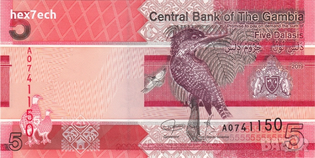 ❤️ ⭐ Гамбия 2019 5 даласи UNC нова ⭐ ❤️, снимка 2 - Нумизматика и бонистика - 52886875