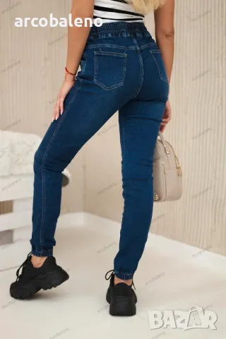 Дамски дънков панталон с шнур, 5цвята , снимка 17 - Панталони - 47652201