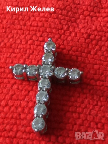 Старо сребърно кръстче 44366, снимка 3 - Колиета, медальони, синджири - 52360558