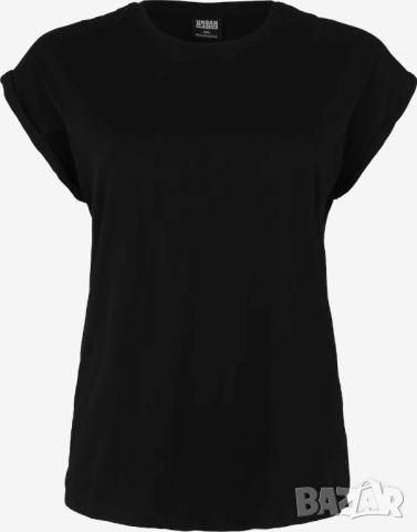 Дамска тениска Urban Classics, 100% памук, Черна, XL
