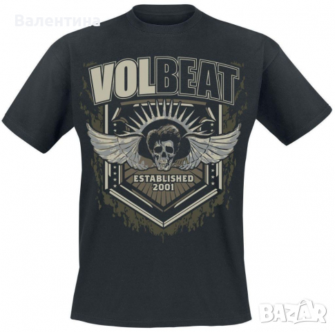 Разпродажба VOLBEAT Мъжка/дамска черна тениска, размер L, снимка 1 - Тениски - 36457775