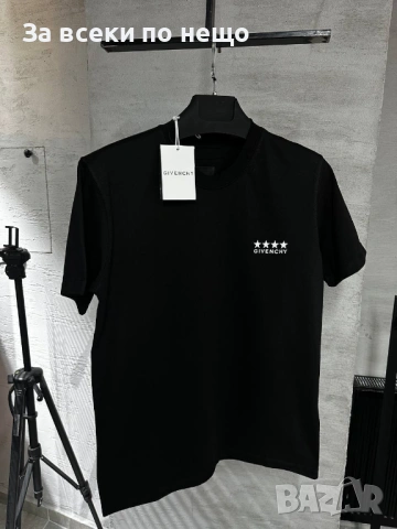 Givenchy Мъжка Черна Тениска👕Мъжка Блуза С Къс Ръкав В Черен Цвят Живенши Код MensPoint22