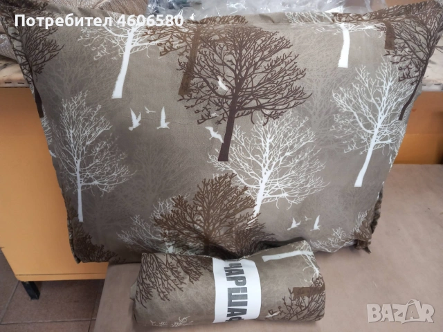 🛏 Чаршаф с ластик + 2 калъфки, снимка 6 - Спално бельо - 53807413