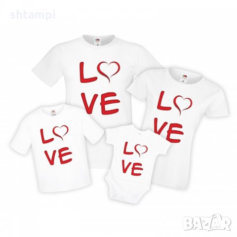 Семейни тениски Love family set, снимка 2 - Тениски - 35818470