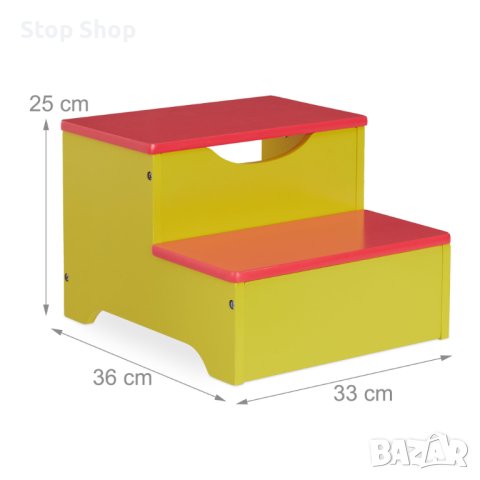 Цветна детска табуретка стълба дървена , снимка 4 - Мебели за детската стая - 41802413