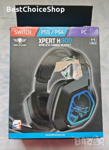 Spirit Of Gamer XPERT-H900 безжични геймърски слушалки, снимка 2 - Bluetooth слушалки - 53659371